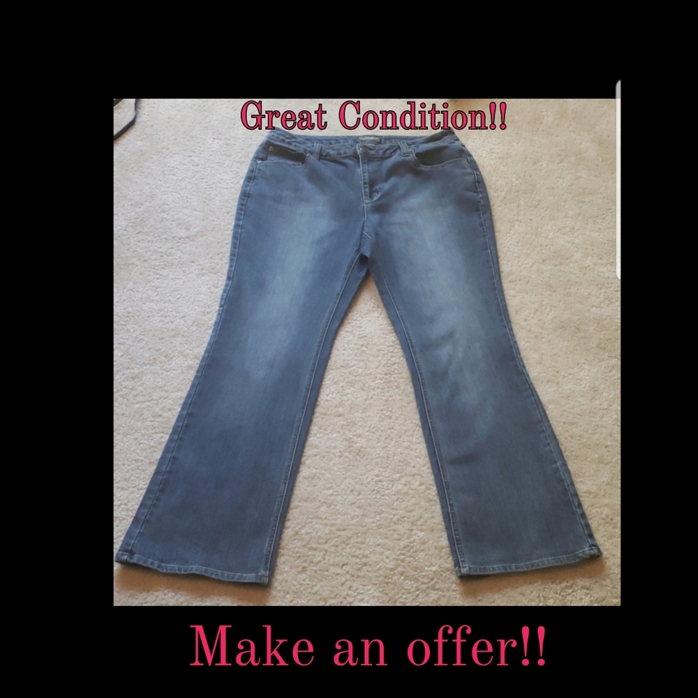 👖Mtn. Lake Medium Wash Bootcut Jeans, Size 16W!